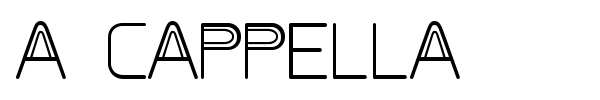 A Cappella font preview